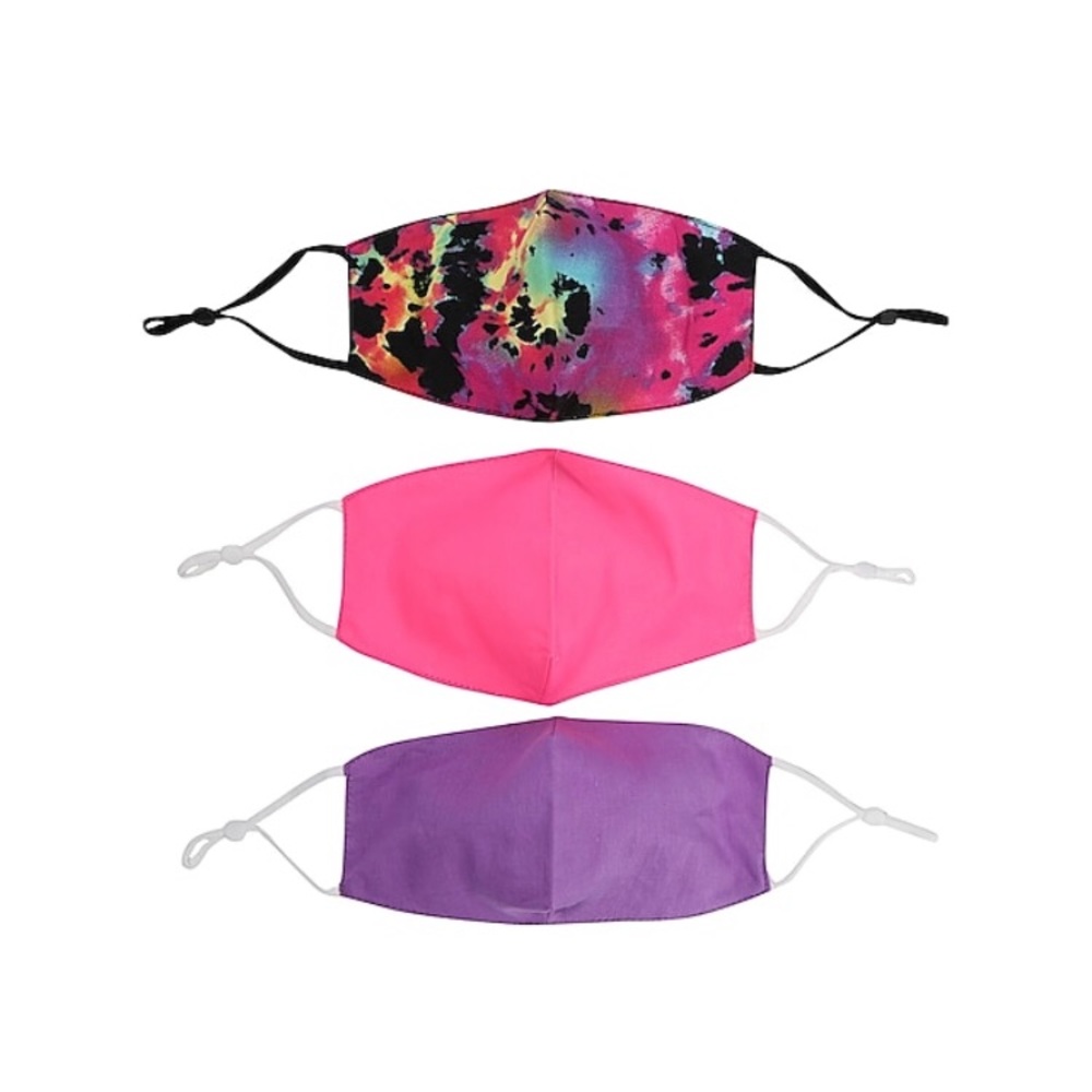 Child’s Face Mask 100% Cotton Kids Adjustable 3pk